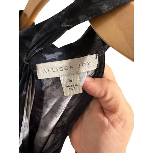 👗 2/$30 👗 Blue Brushstroke Hues Cold Shoulder Blouse with Cinched Waist sz S - Picture 9 of 10